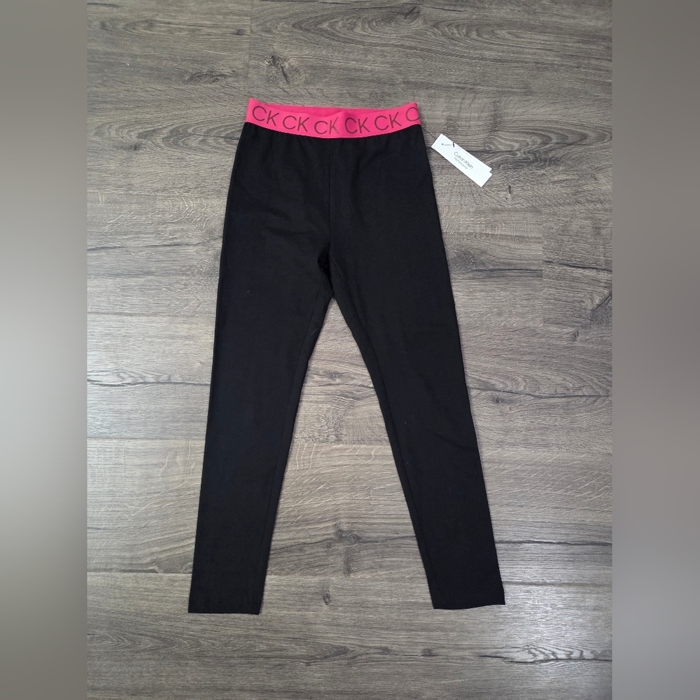 Calvin Klein Girls' Black Leggings Size M 8/10 NWT